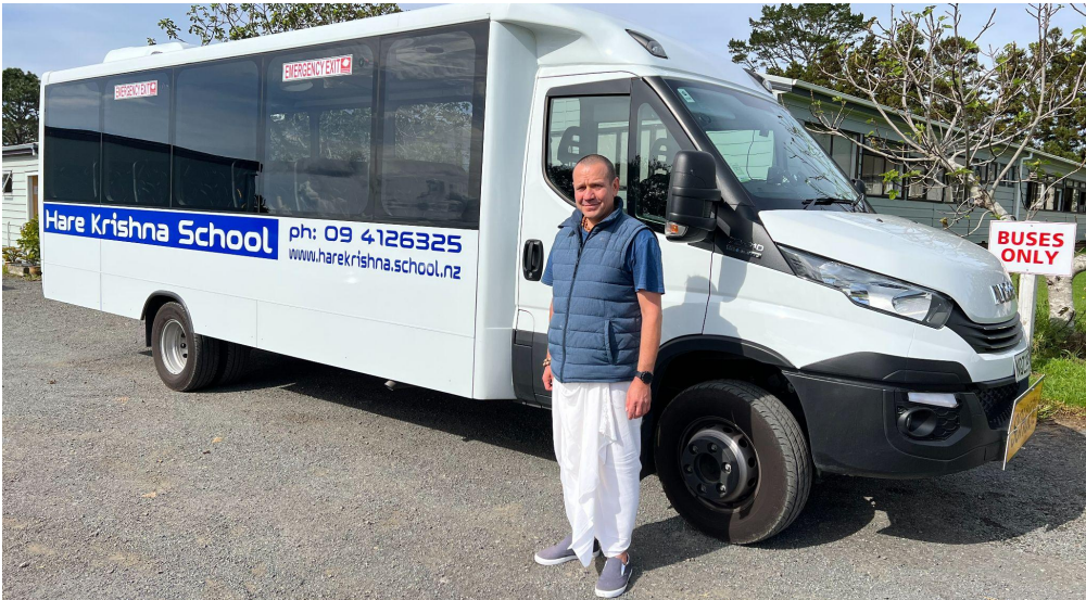 Photo of Rohita Dasa by Hare Krishna School bus